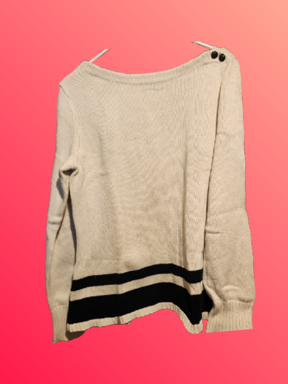Lauren Ralph Lauren White Crochet Sweater — Women’s XL